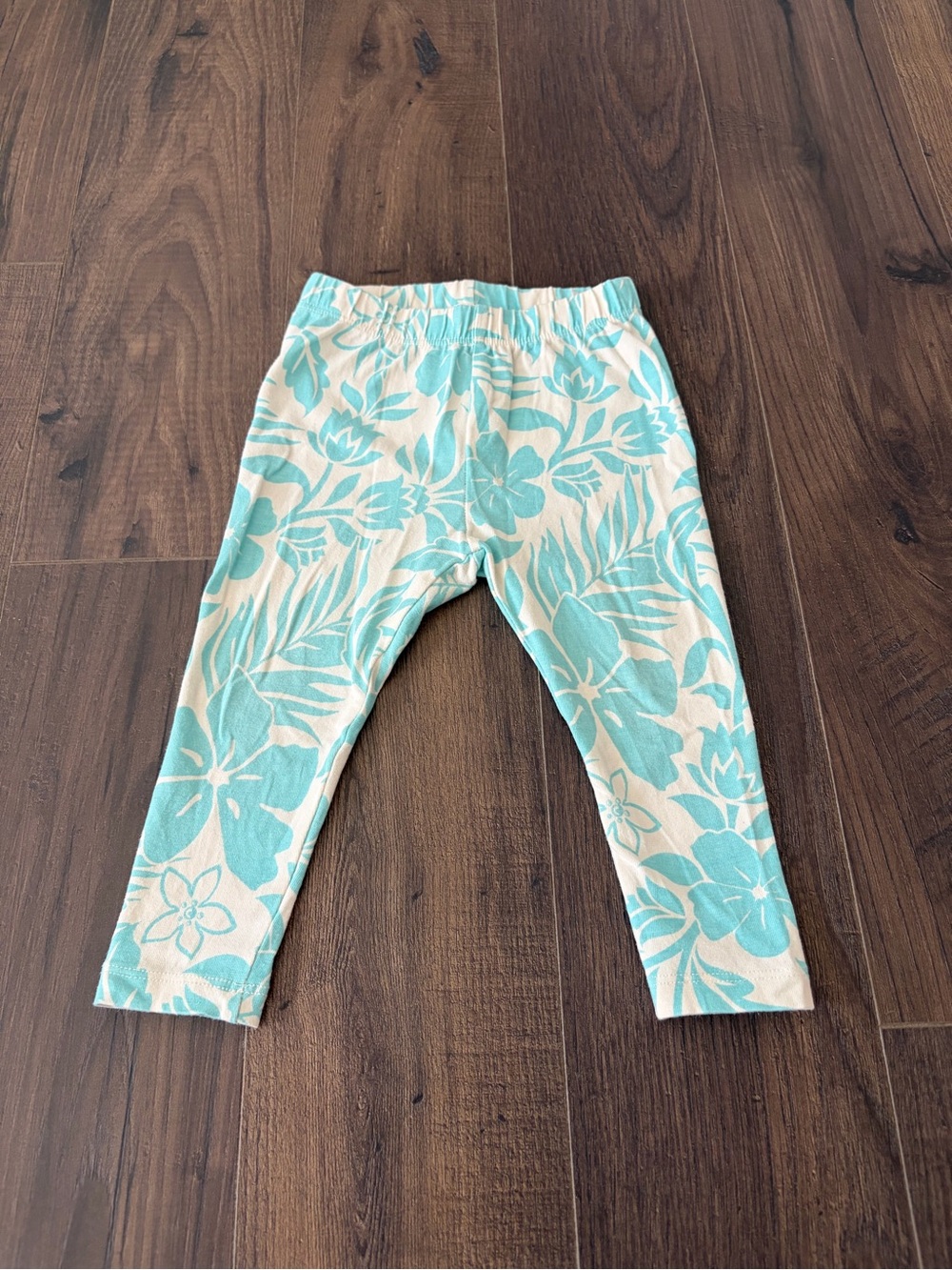 BabyGAP Kids Floral Leggings in Teal and Cream